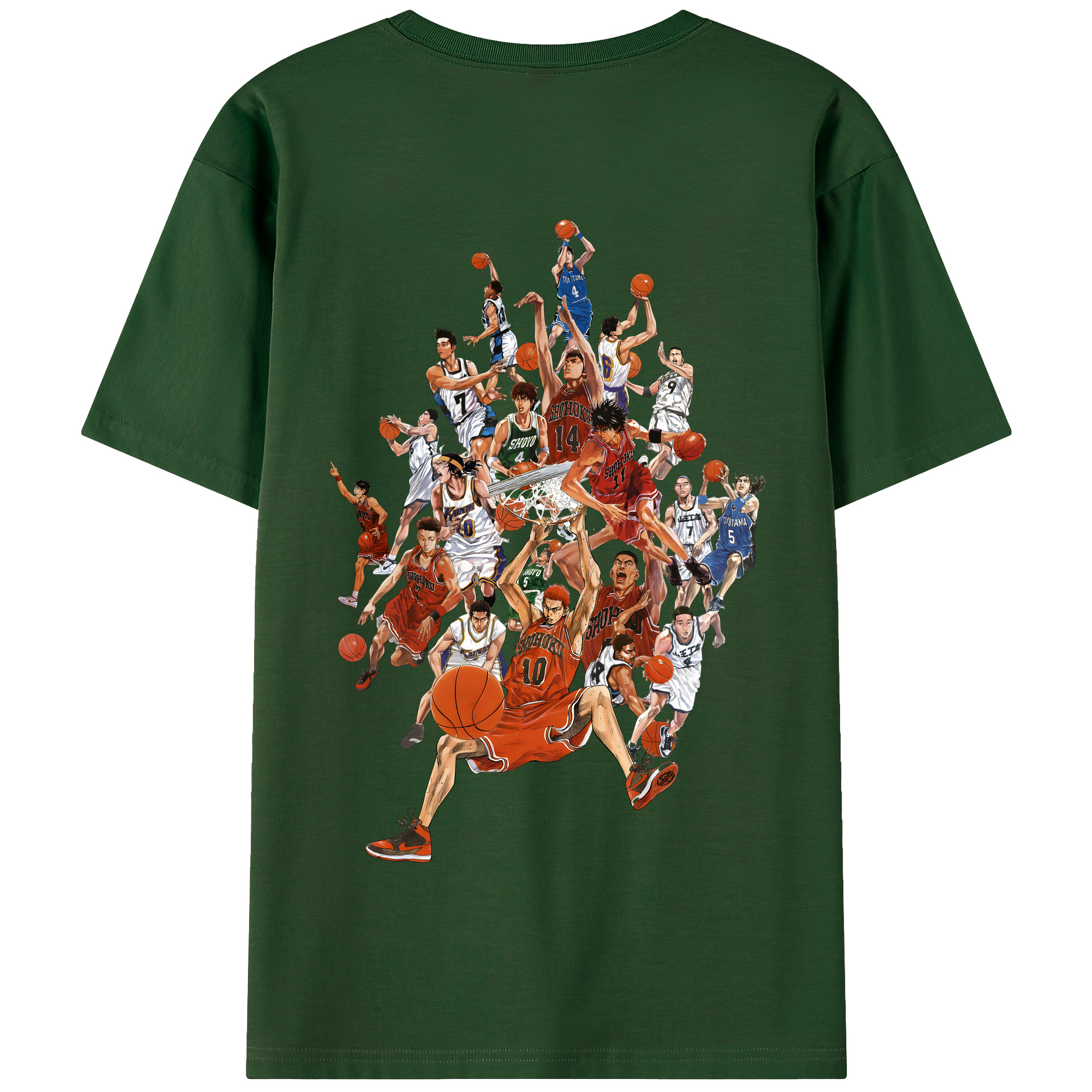 SLAM DUNK／スラムダンク 綿100％半袖Tシャツ（背面プリント）